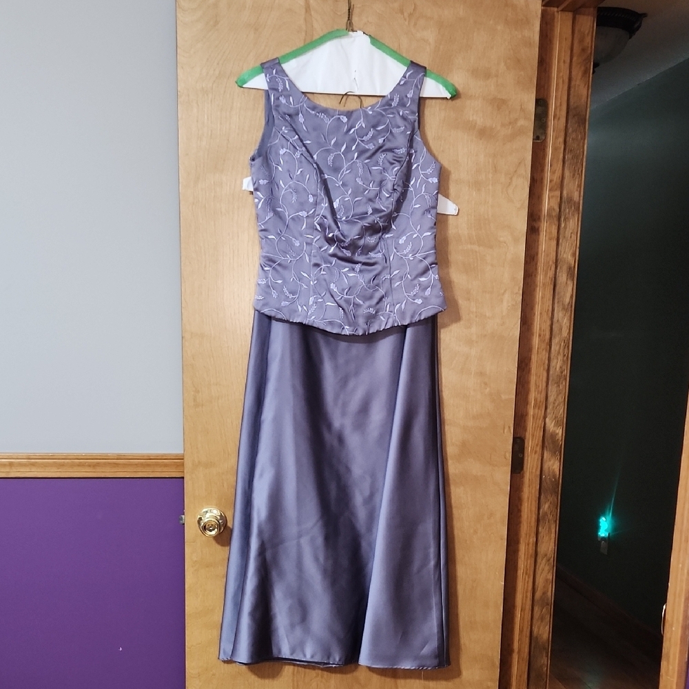 Elegant Purple Sleeveless Dress